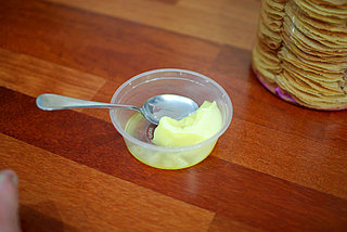 homemade durian-flavored custard