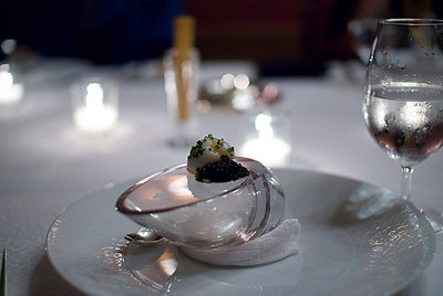 caviar with quail egg