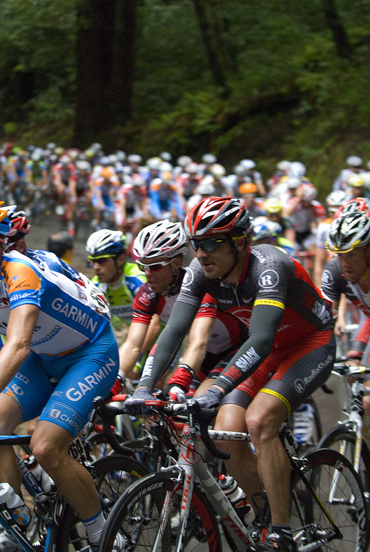 Yaroslav Popovych (RadioShack) with Lance Armstrong right behind